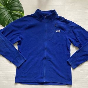 Mens royal blue full zip up fleece north face size medium